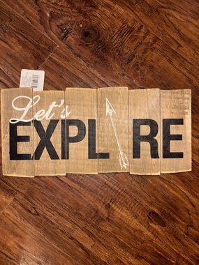 Ashland Neutral Tone Wall Décor Tag with Olive Accent